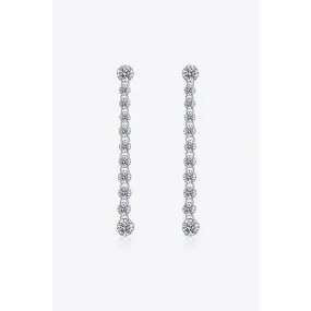 1.18 Carat Moissanite Long Earrings