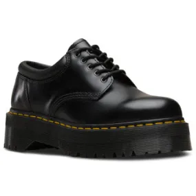 8053 Quad Black Polished Smooth Platform Oxford Shoes