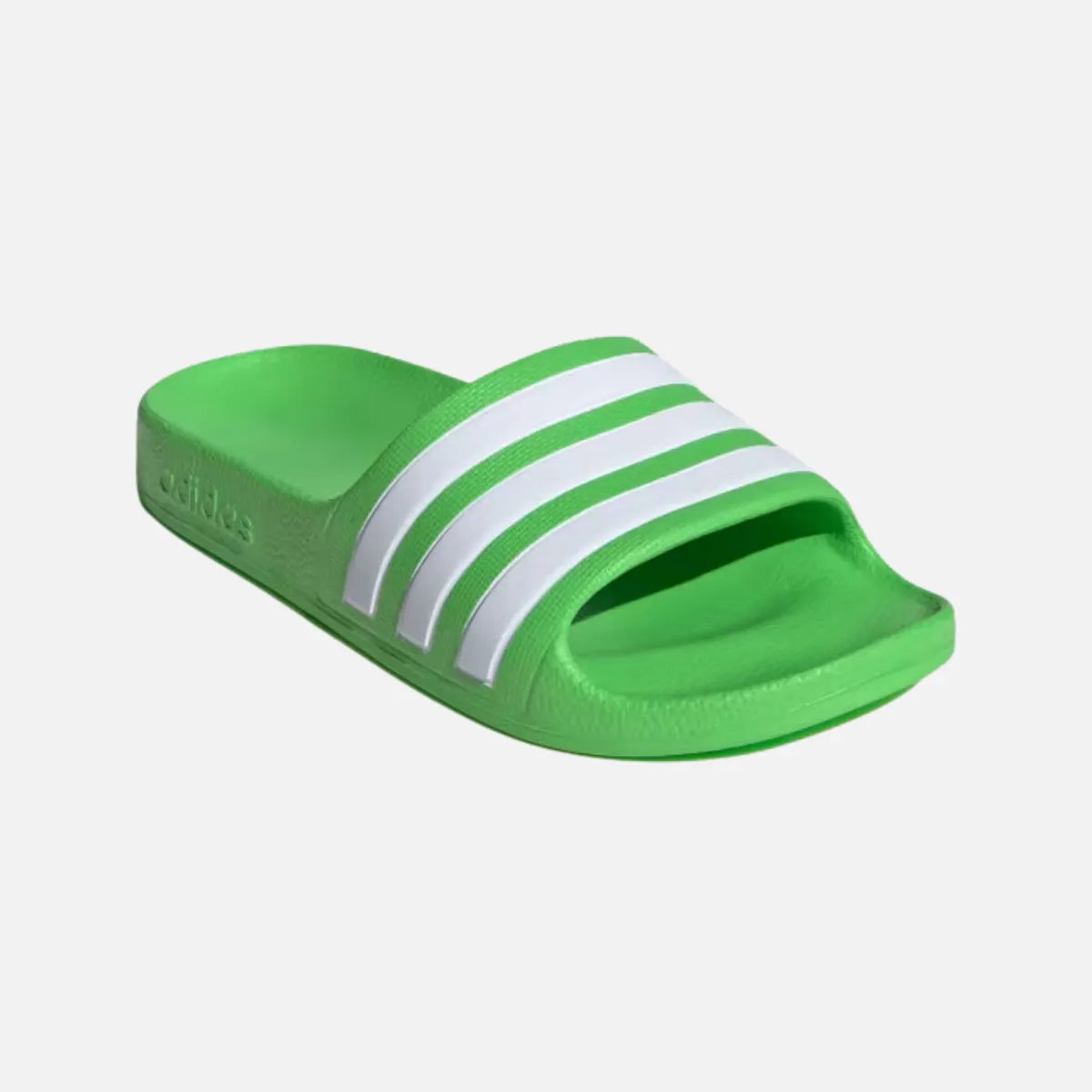 Adidas Adilette Aqua Kids Unisex Slide -Lucid Lime/Cloud White