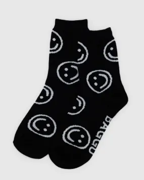 Baggu - Crew Sock | Black Happy