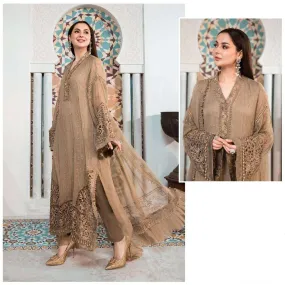 Brown Designer Pakistani Salawar Kameez