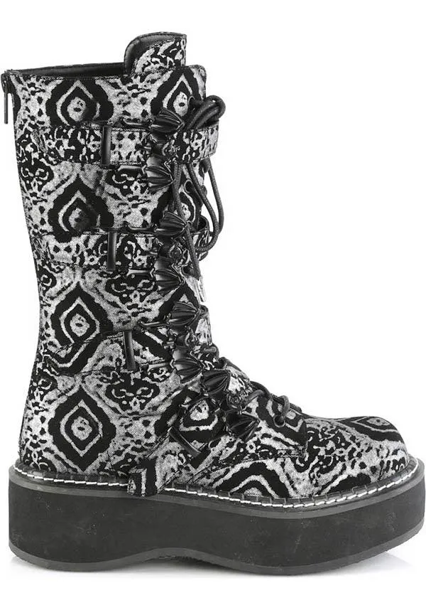 EMILY-322 [Black/Silver] | BOOTS [PREORDER]