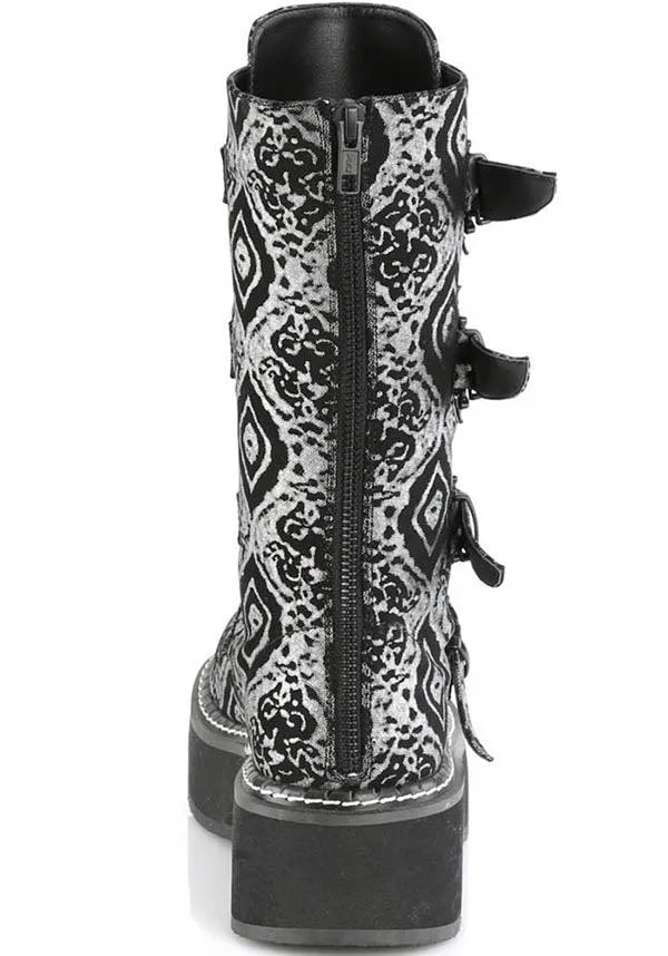 EMILY-322 [Black/Silver] | BOOTS [PREORDER]