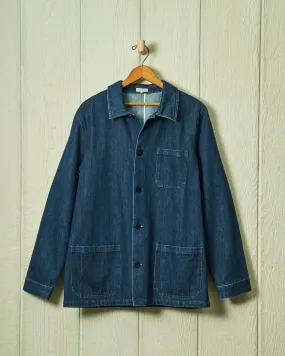 French Workman’s Jacket in Mid Wash Denim