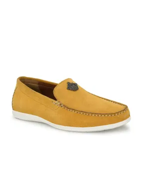 Genuine Yellow Suede Leather Impact Technolog