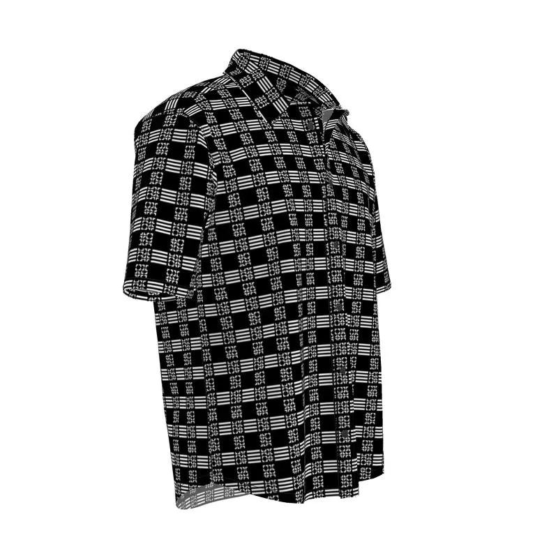 Grid Pattern Short Sleeve Shirt