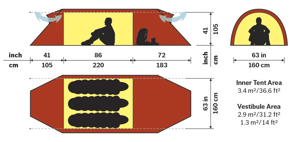 Hilleberg Keron 3 GT Hiking Tent