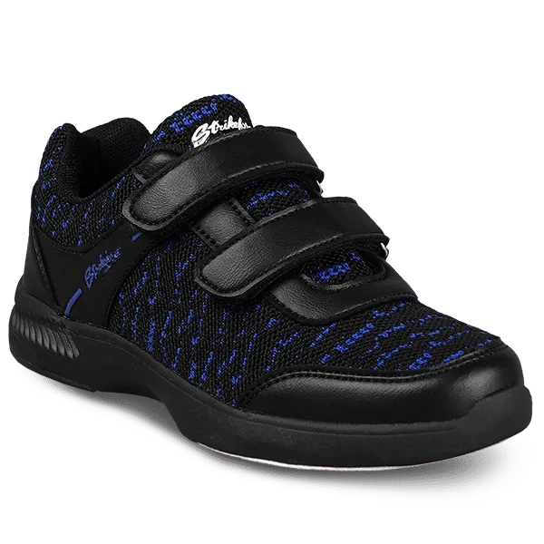 KR Strikeforce Youth Flyer Mesh Lite Velcro Black Royal Bowling Shoes