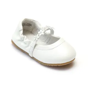 L'Amour Girls H480 White Ballet Shoes