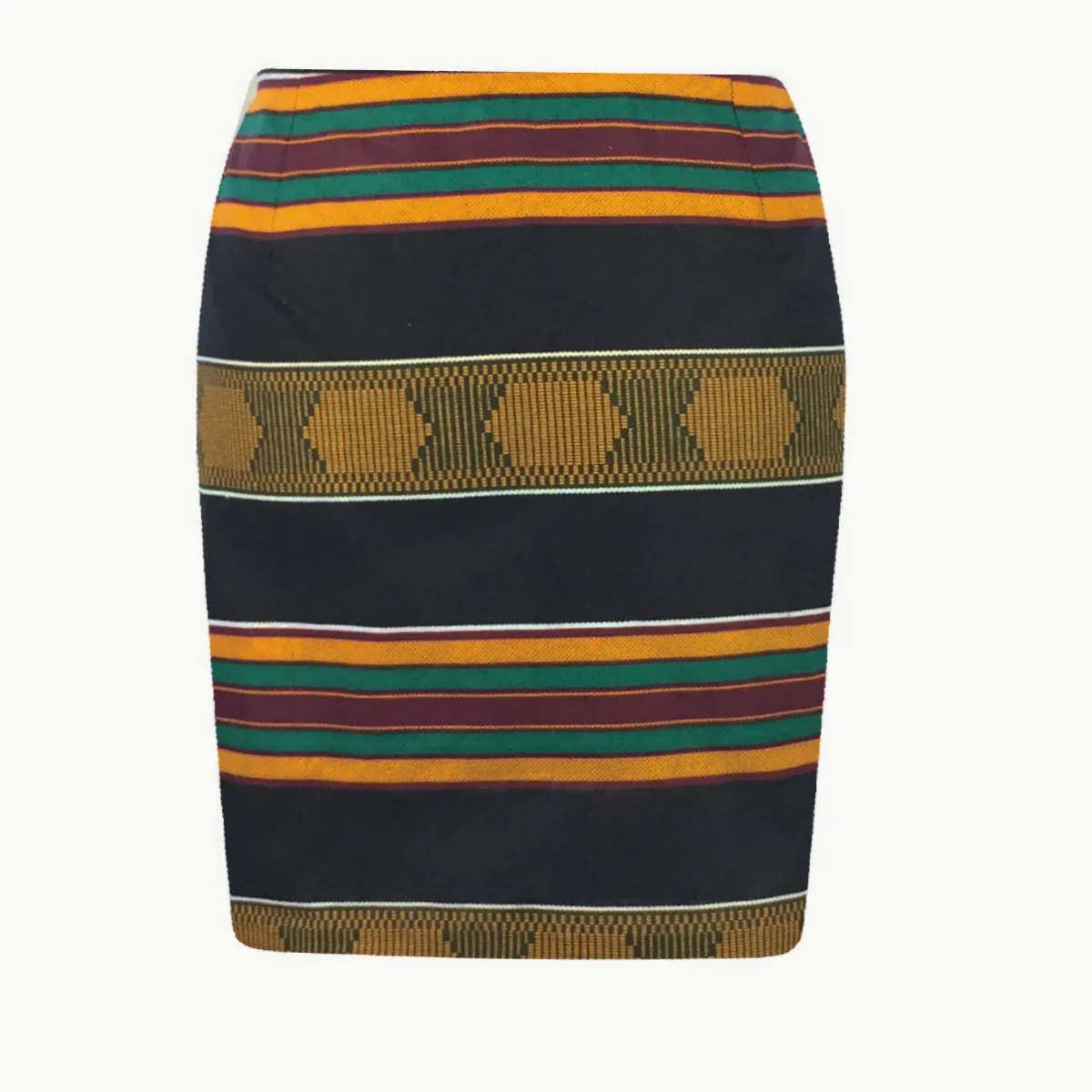 Legon Elegance African Print Kente Pencil Skirt