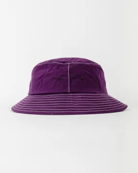 Lite Year Japanese Nylon Taffeta Bucket Hat Eggplant