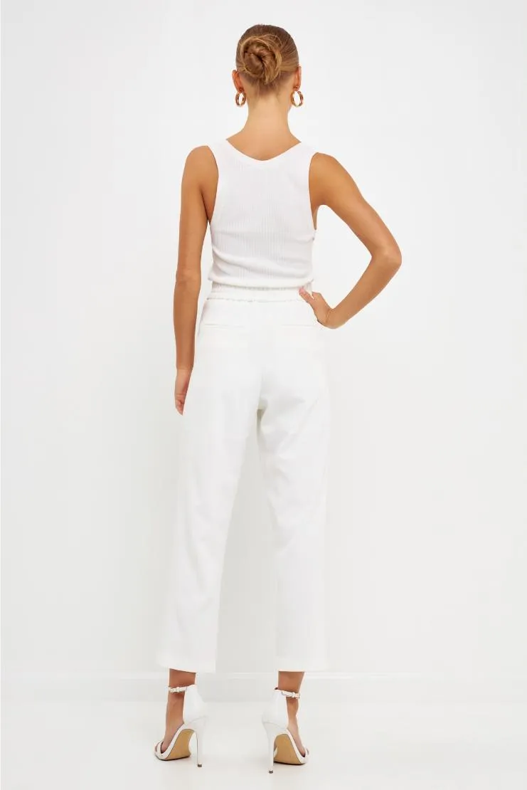 Mona Ivory High Waisted Trousers