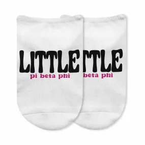 Pi Beta Phi No Show Socks for Bigs and Littles