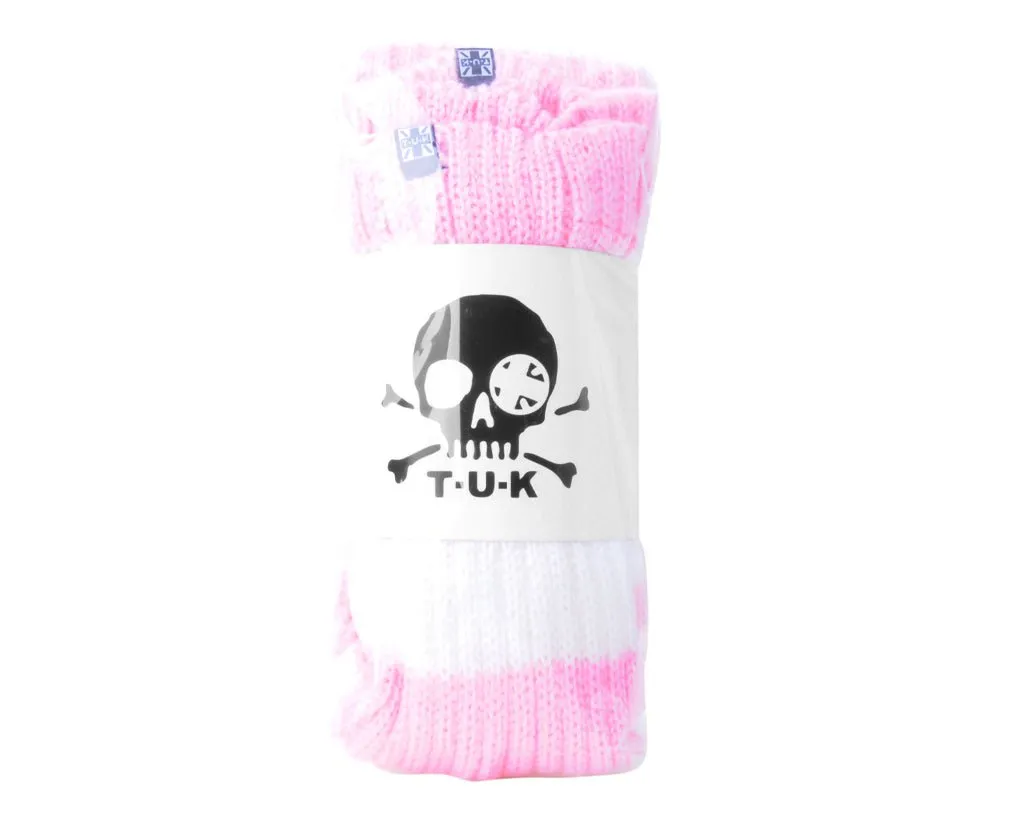 Pink & White Stripe Knit Leg Warmer