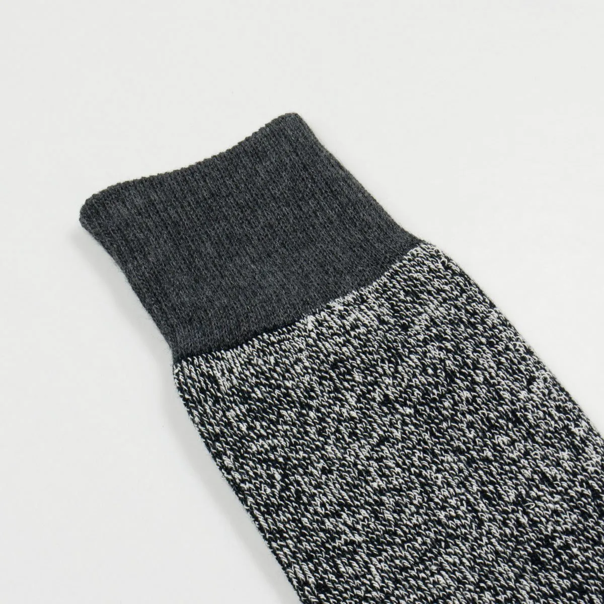 RoToTo - Doubleface Silk / Cotton Socks - D. Gray / Black