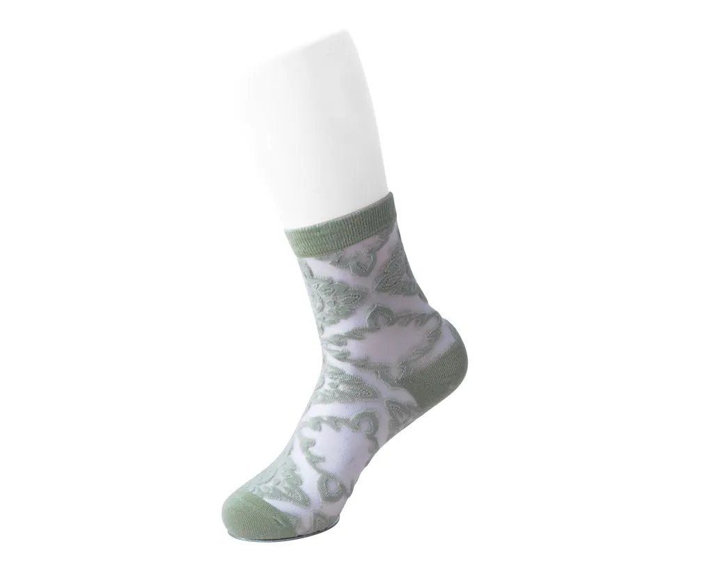 Sage Mid-Calf Mesh Sock