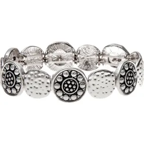 Silver Ovals & Dotty Discs Bracelet