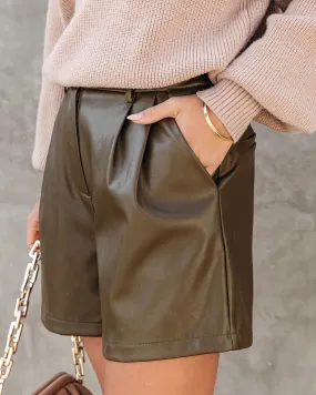 Something Chic About It Leather Shorts