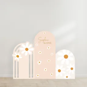 Trio Dome Party Backdrop Board -Daisies