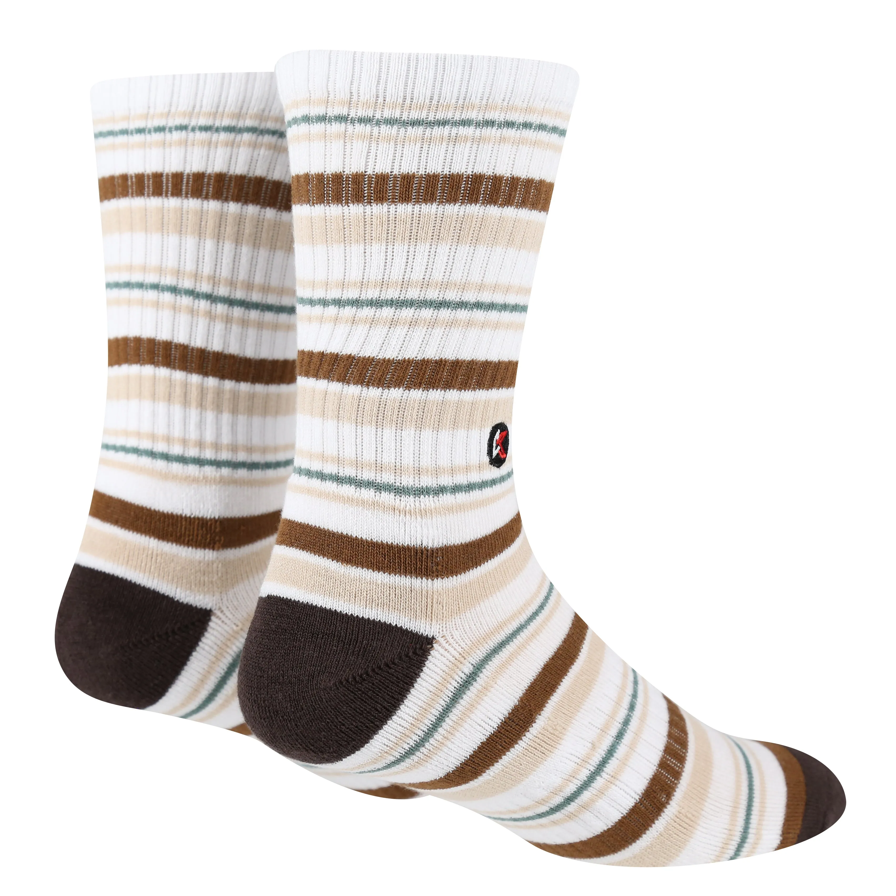 White Stripe Crew Sock