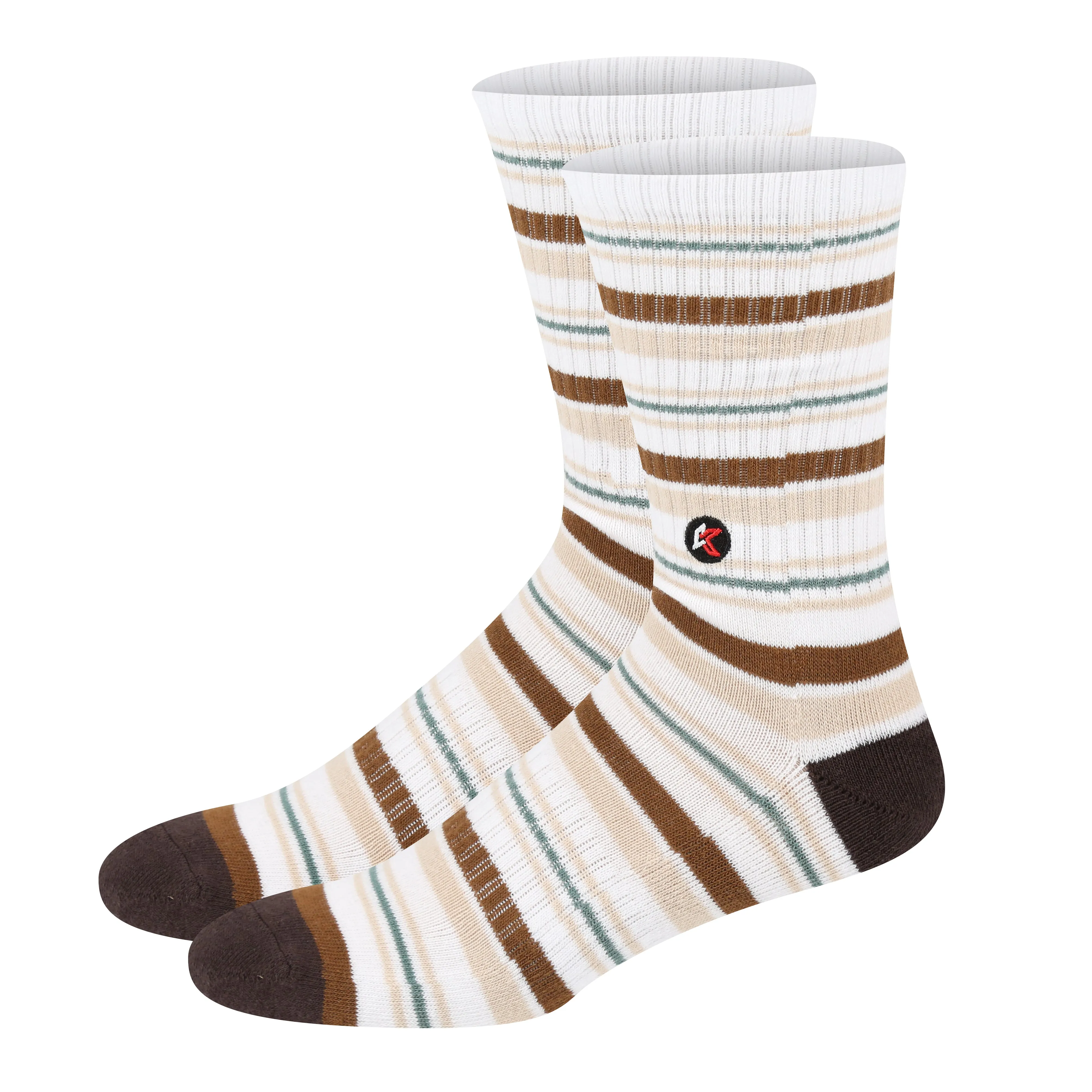 White Stripe Crew Sock