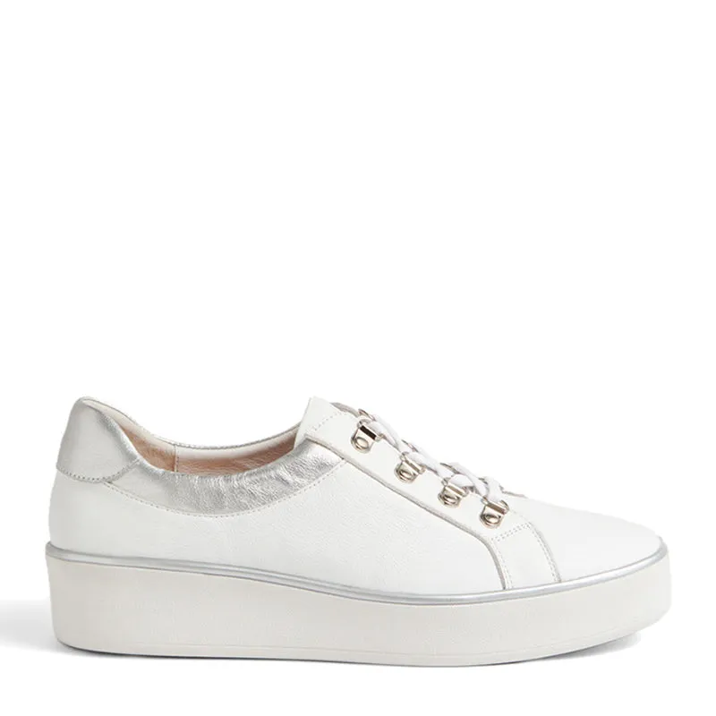 ZABBEY W - WHITE-SILVER LEATHER